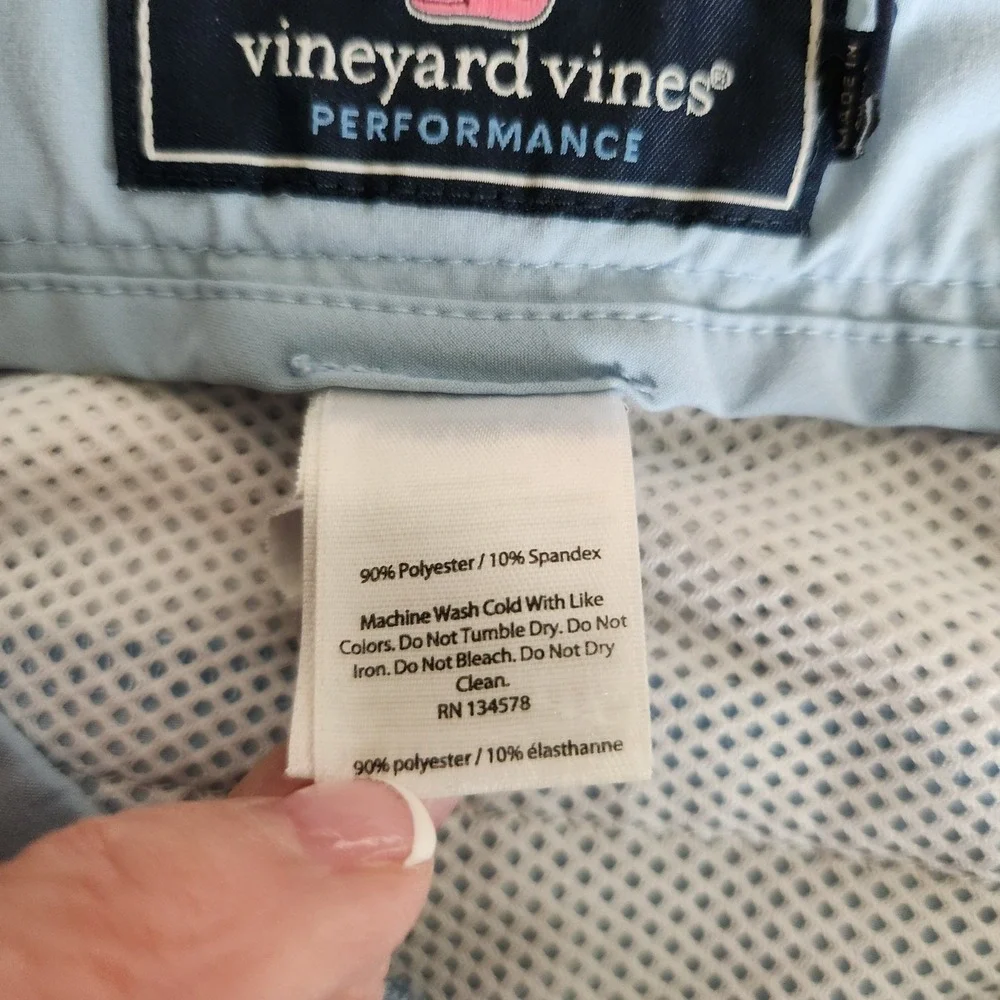 Vineyard Vines Golf Shorts Bundle Blue Pink Coral Stretch Performance Size 30 - Picture 9 of 9